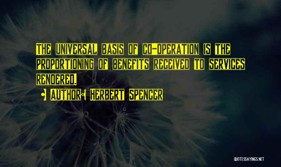 Services Rendered Quotes By Herbert Spencer