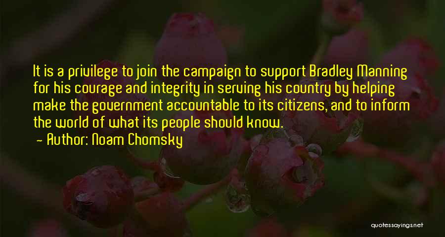 Serving The Country Quotes By Noam Chomsky