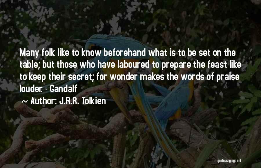 Set Table Quotes By J.R.R. Tolkien