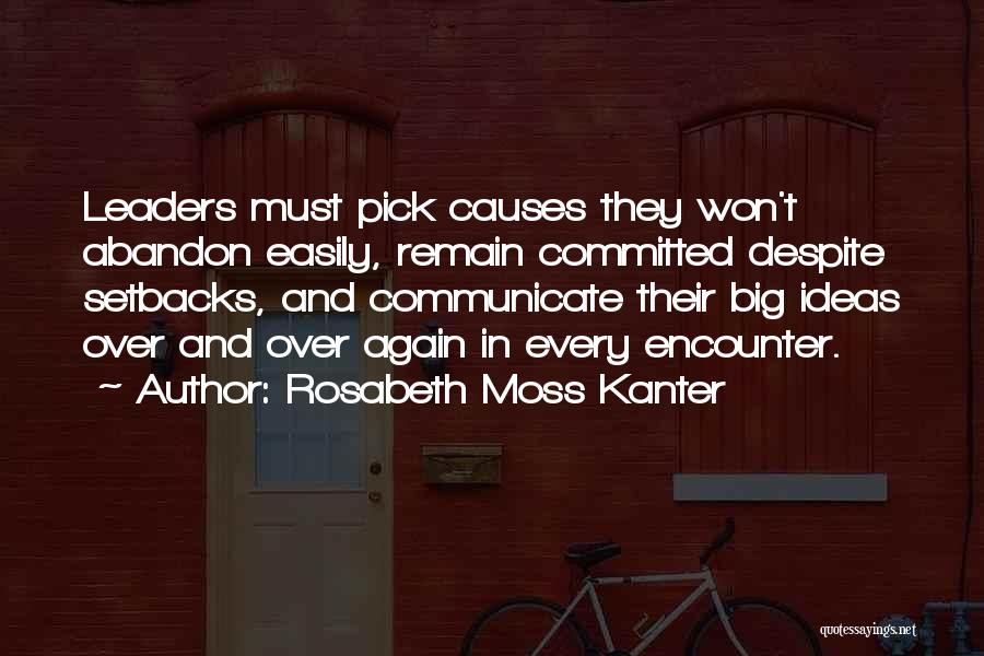 Setbacks Quotes By Rosabeth Moss Kanter