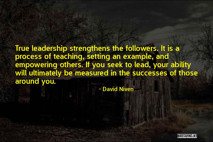 Setting An Example For Others Quotes By David Niven