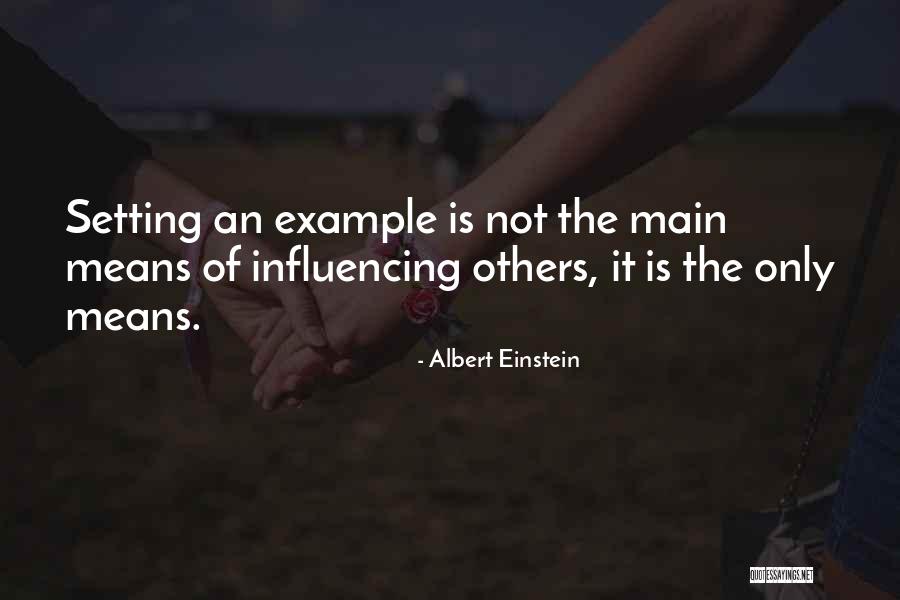 Setting Example Quotes By Albert Einstein