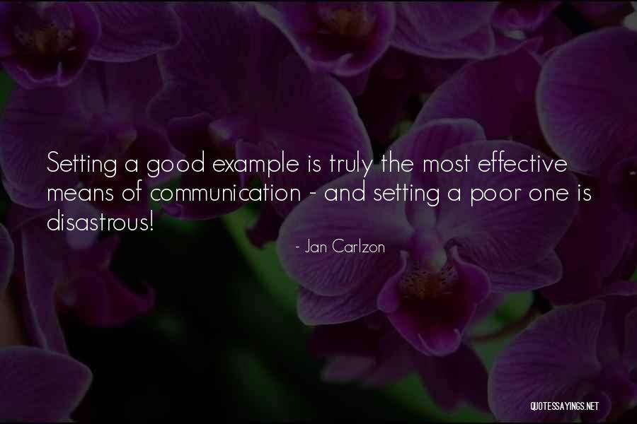 Setting Example Quotes By Jan Carlzon