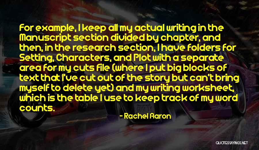 Setting Example Quotes By Rachel Aaron