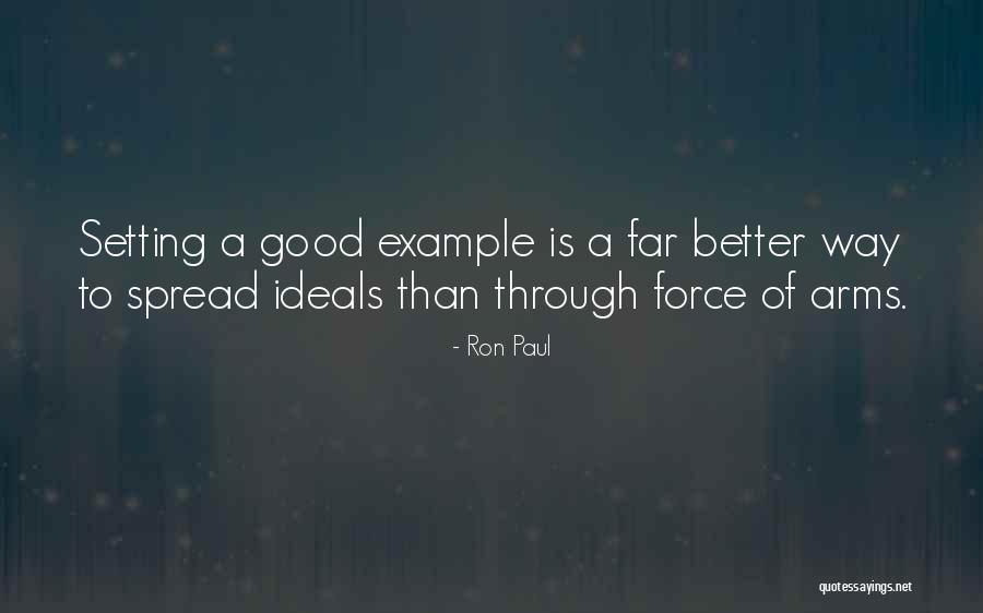 Setting Example Quotes By Ron Paul