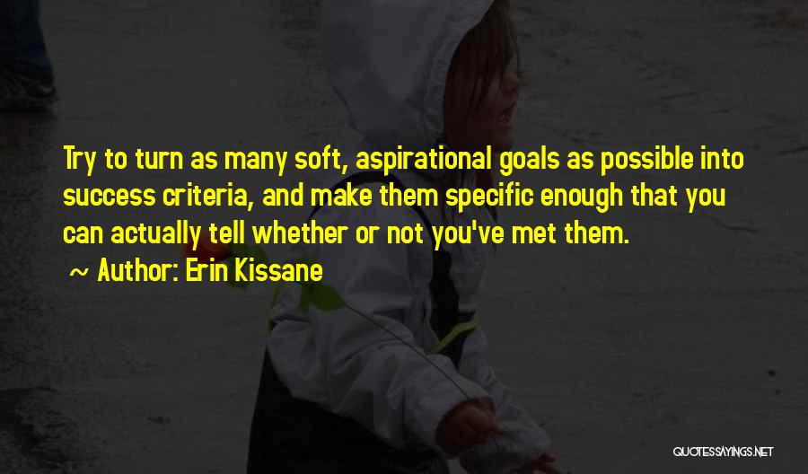 Setting Goals Quotes By Erin Kissane