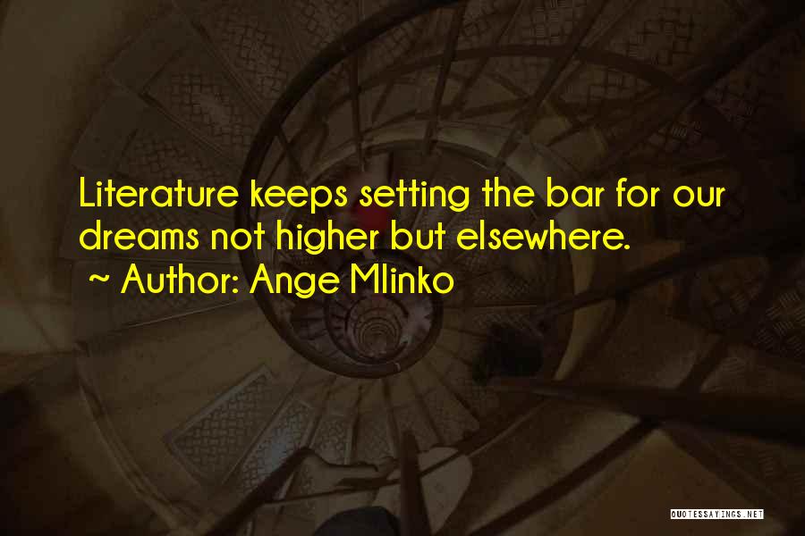 Setting The Bar Quotes By Ange Mlinko