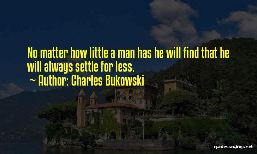 Settle Quotes By Charles Bukowski