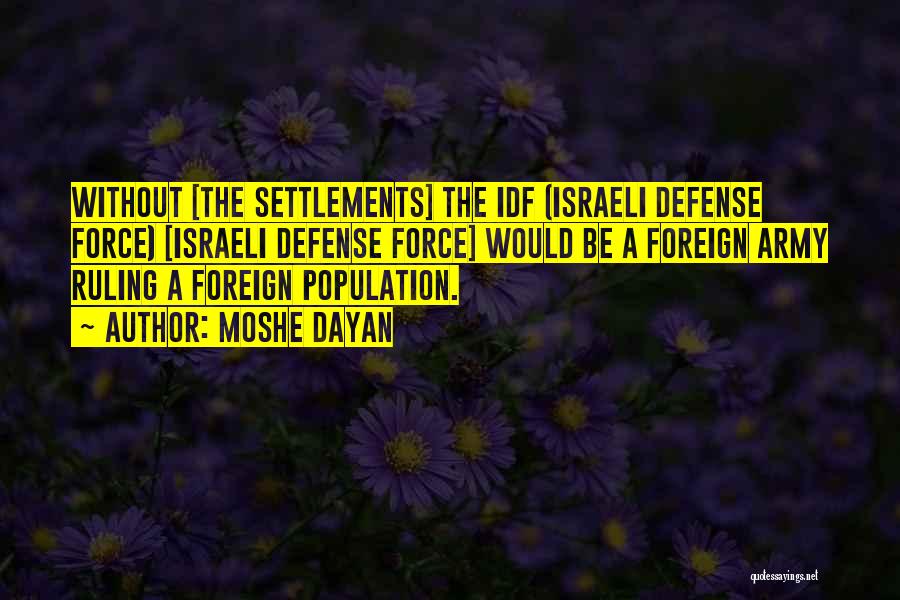 Settlements Quotes By Moshe Dayan