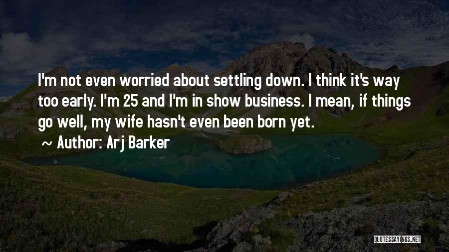 Settling Down Quotes By Arj Barker