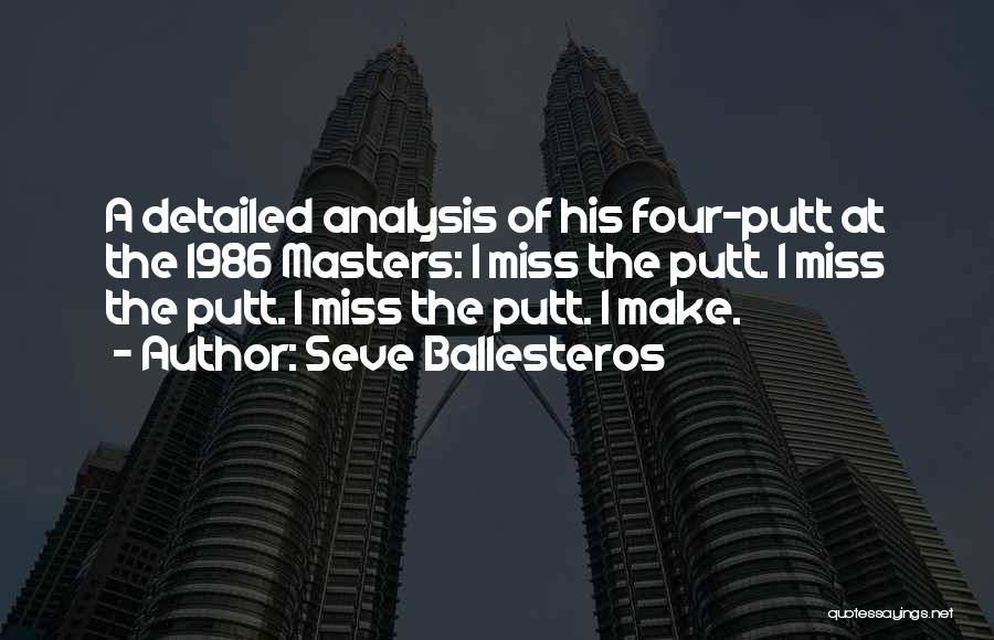 Seve Ballesteros Best Quotes By Seve Ballesteros