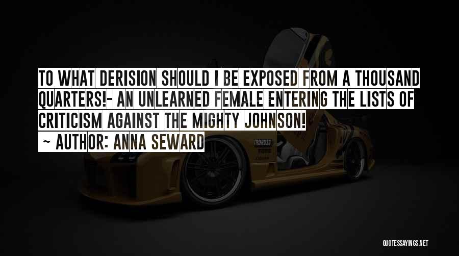 Seward Quotes By Anna Seward