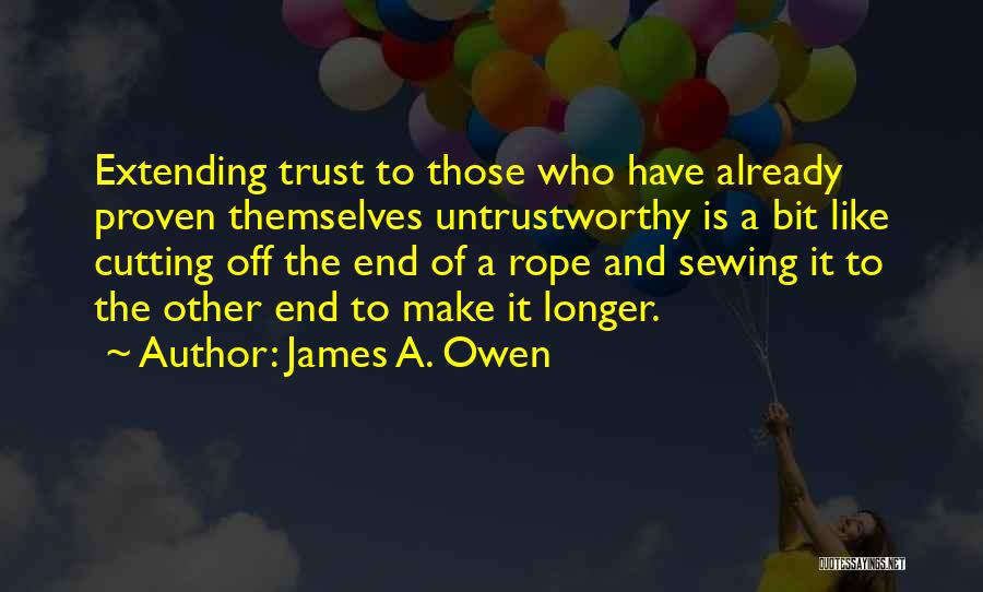 Sewing Quotes By James A. Owen