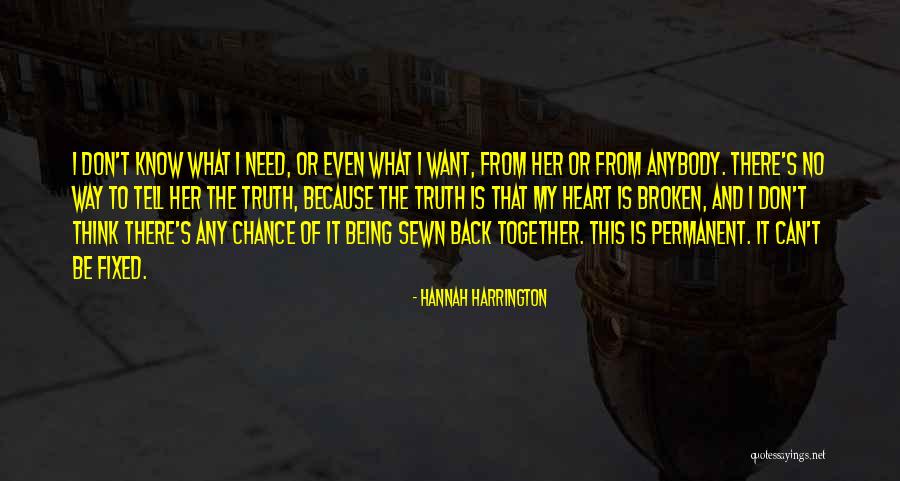 Sewn Together Quotes By Hannah Harrington