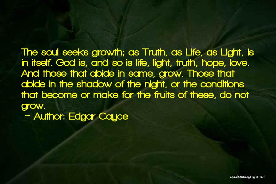 Shadow Of The Night Quotes By Edgar Cayce