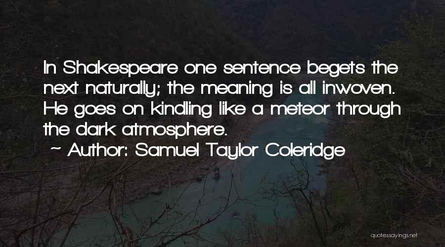 Shakespeare Dark Quotes By Samuel Taylor Coleridge