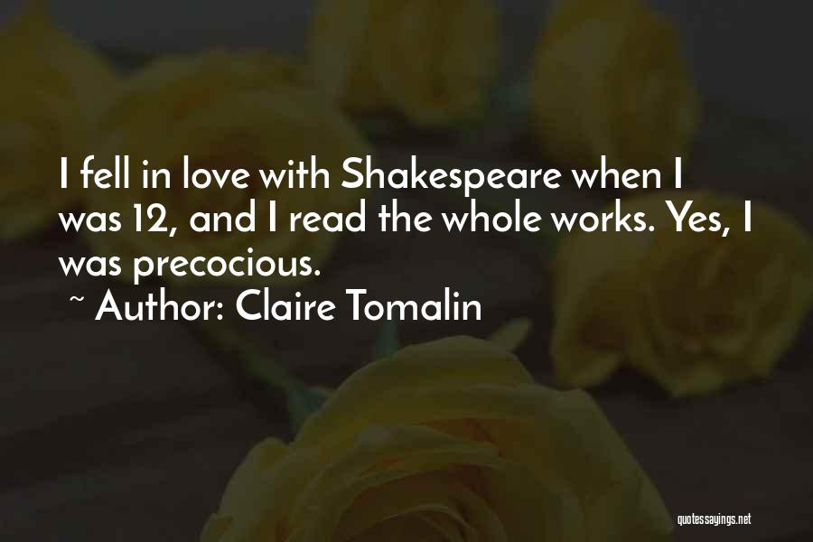 Shakespeare In Love Quotes By Claire Tomalin