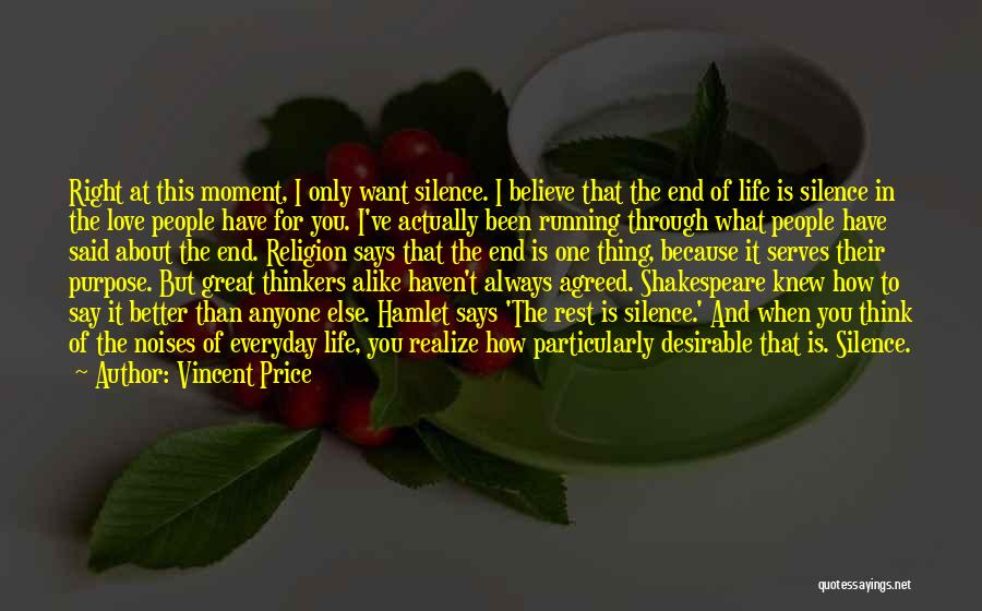 Shakespeare Love Quotes By Vincent Price