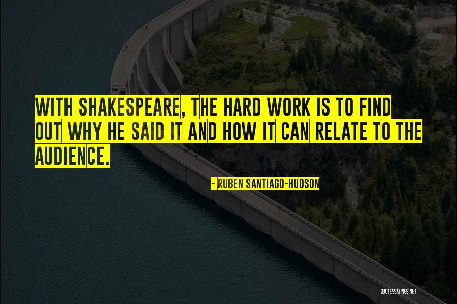 Shakespeare Said Quotes By Ruben Santiago-Hudson Shakespeare Said Quotes By Ruben Santiago-Hudson