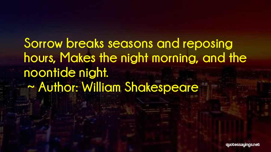 Shakespeare Sorrow Quotes By William Shakespeare