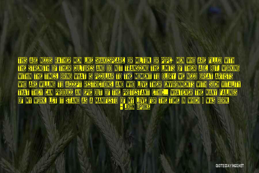 Shakespeare Work Quotes By John Updike Shakespeare Work Quotes By John Updike