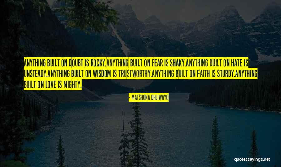 Shaky Faith Quotes By Matshona Dhliwayo Shaky Faith Quotes By Matshona Dhliwayo
