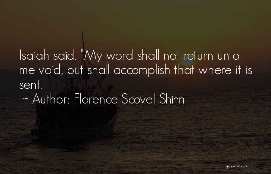 Shall Return Quotes By Florence Scovel Shinn