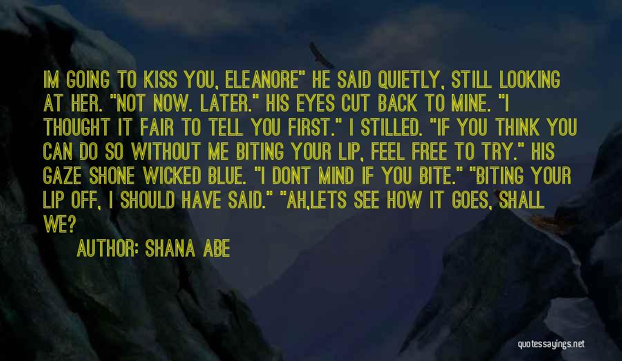 Shall We Kiss Quotes By Shana Abe