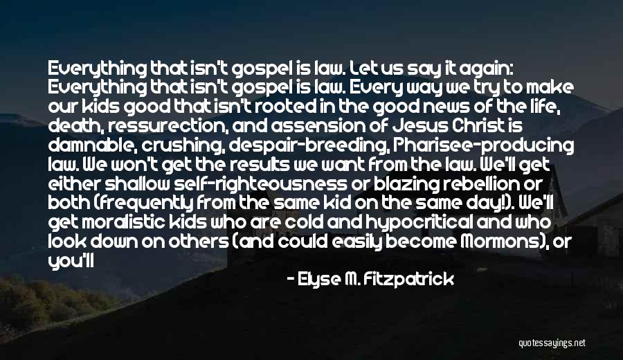 Shallow Good Quotes By Elyse M. Fitzpatrick Shallow Good Quotes By Elyse M. Fitzpatrick