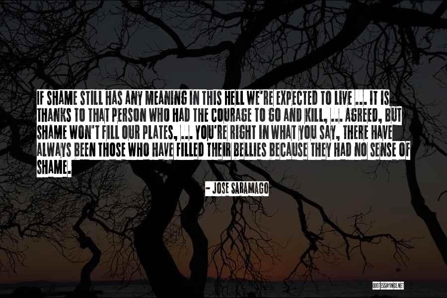 Shame In You Quotes By Jose Saramago Shame In You Quotes By Jose Saramago