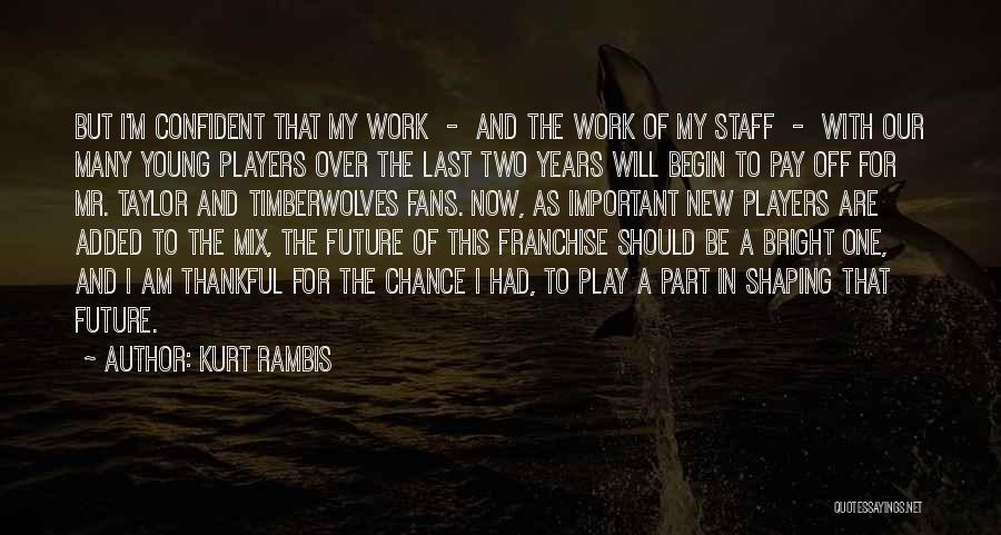 Shaping Future Quotes By Kurt Rambis