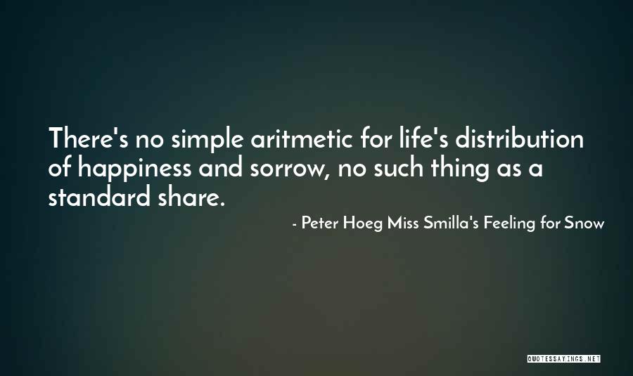 Share Happiness Quotes By Peter Hoeg Miss Smilla's Feeling For Snow