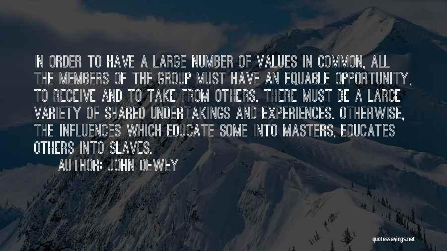 Shared Values Quotes By John Dewey