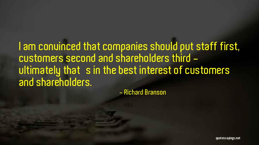 Shareholders Interest Quotes By Richard Branson Shareholders Interest Quotes By Richard Branson