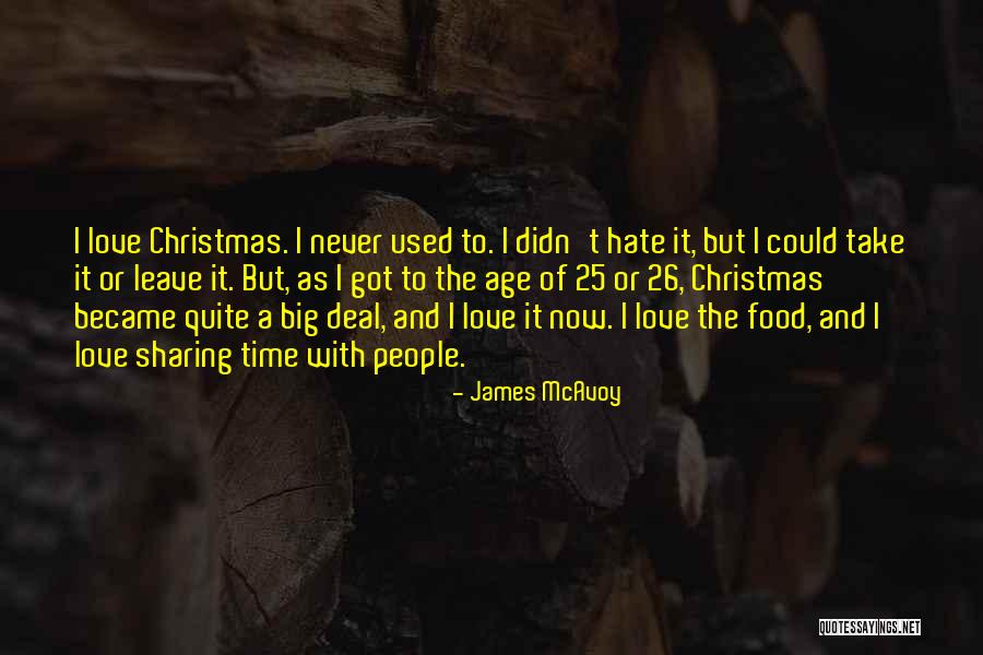 Sharing Food And Love Quotes By James McAvoy