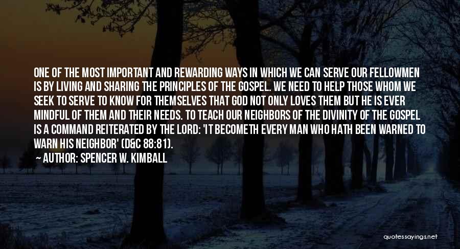 Sharing Gospel Quotes By Spencer W. Kimball