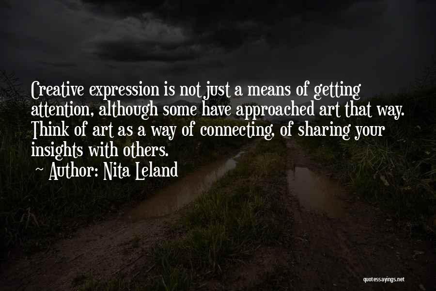 Sharing Insights Quotes By Nita Leland