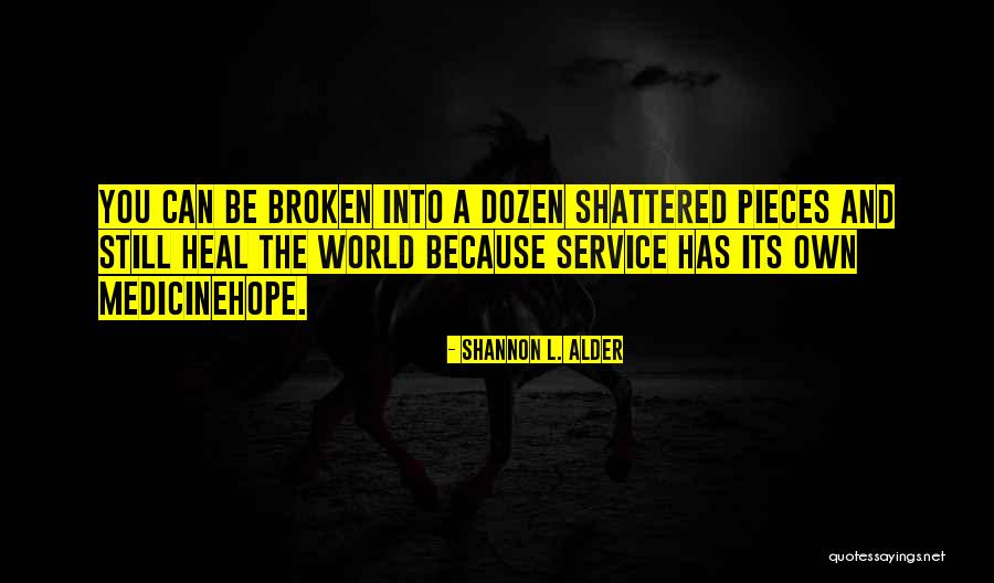 Shattered Into Pieces Quotes By Shannon L. Alder