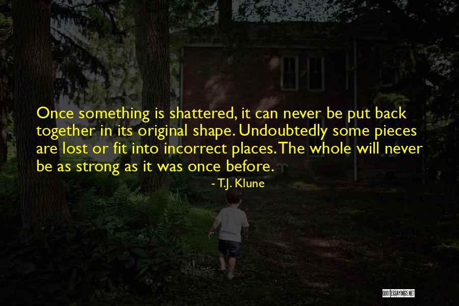 Shattered Into Pieces Quotes By T.J. Klune Shattered Into Pieces Quotes By T.J. Klune