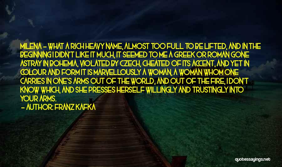 She Didn't Like Me Quotes By Franz Kafka