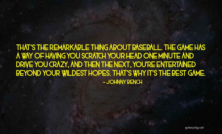 She Drive Me Crazy Quotes By Johnny Bench