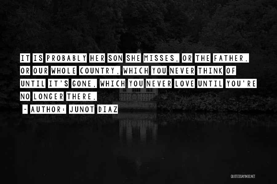 She Is Gone Love Quotes By Junot Diaz