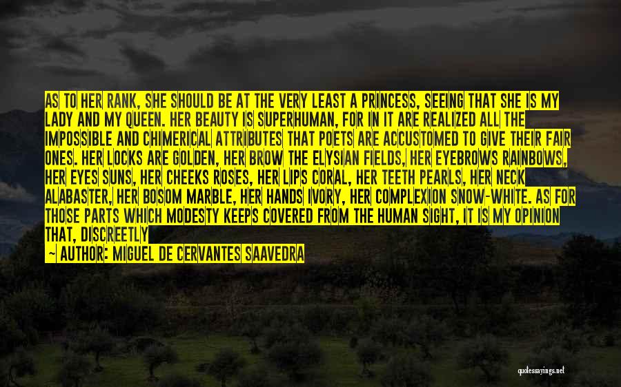 She Is My Princess Quotes By Miguel De Cervantes Saavedra