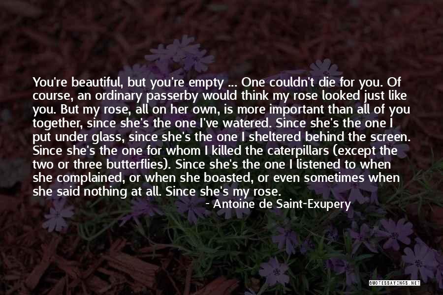 She Is The One Love Quotes By Antoine De Saint-Exupery She Is The One Love Quotes By Antoine De Saint-Exupery