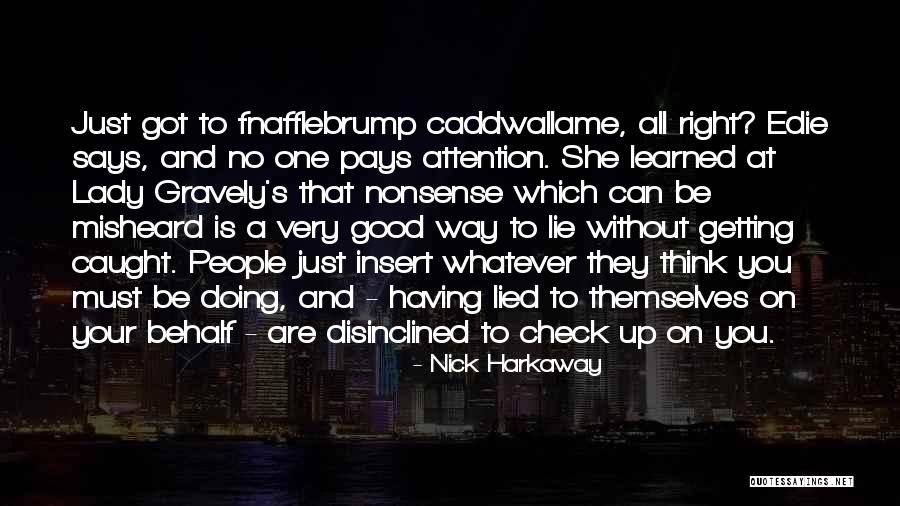 She Lied Quotes By Nick Harkaway