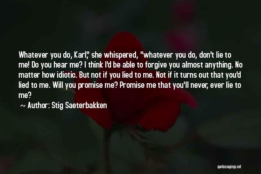 She Lied Quotes By Stig Saeterbakken