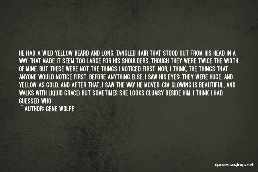 She Looks Beautiful Quotes By Gene Wolfe