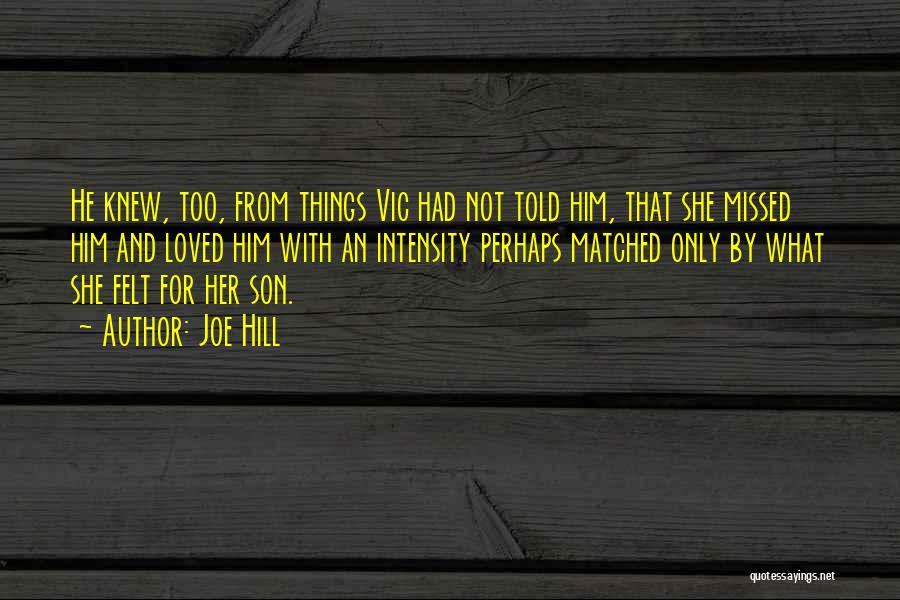 She Missed Him Quotes By Joe Hill