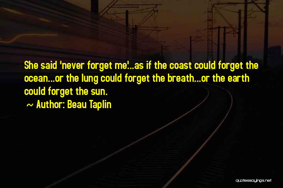 She Never Forget Me Quotes By Beau Taplin