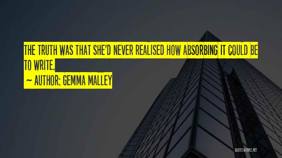 She Realised Quotes By Gemma Malley